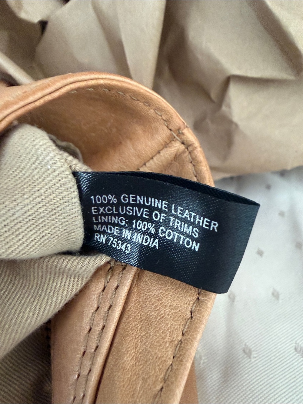 Woven Leather Tote Bag in Tan - Picture 2 of 11